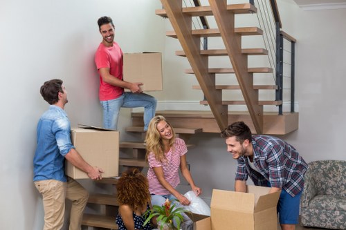 Packing and handling office equipment during a Lower Clapton business move