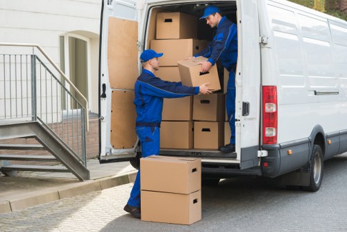 A moving van ready for a local relocation in Lower Clapton