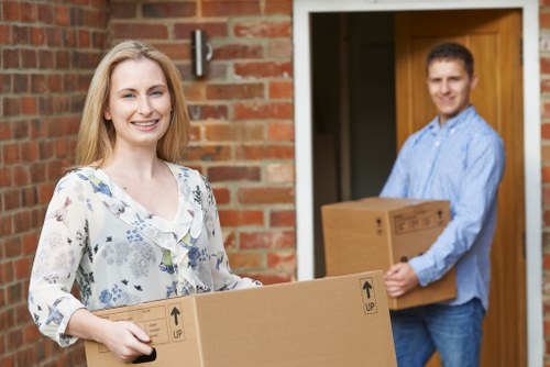 Removal van loading process for a local move in Hackney